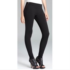 Theory Moto Zip Black Pant Leggings